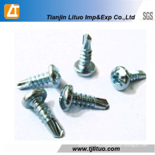 DIN7504n Pan Head Self Drilling Screw Zinc Plateado